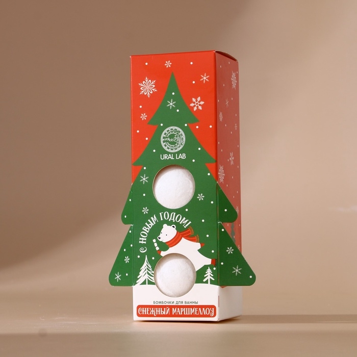 Набор бомбочки для ванны URAL LAB «С Новым Годом», 3х120 г Набор бомбочки для ванны URAL LAB «С Новым Годом», 3х120 г