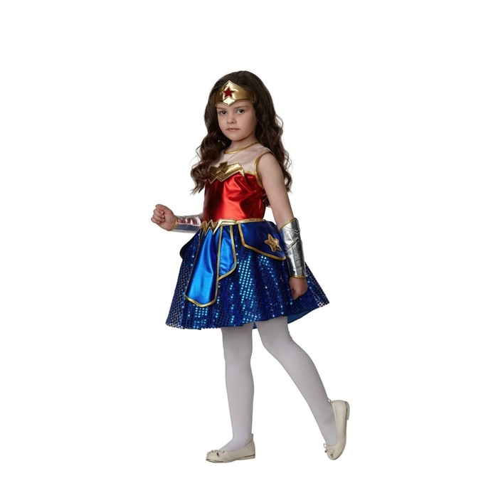 Карнавальный костюм  Карнавальный костюм "Чудо-женщина" Премиум Warner Brothers р.116-60