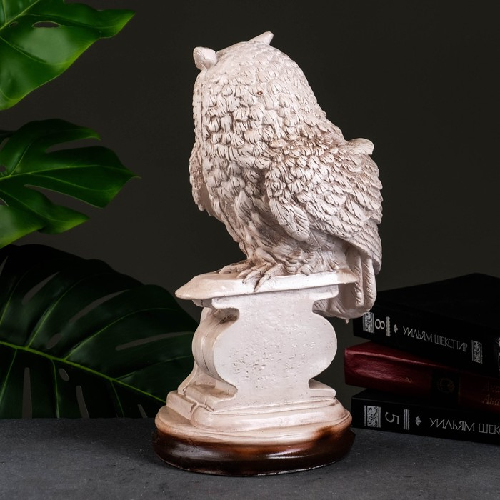 Фигура  Фигура "Сова с книгой на подставке" 18х21х34см состаренная