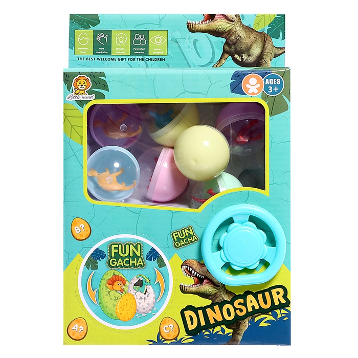 Детский игровой автомат «Динозаврики» с игрушками, в наборе 8 шаров-сюрпризов Детский игровой автомат «Динозаврики» с игрушками, в наборе 8 шаров-сюрпризов