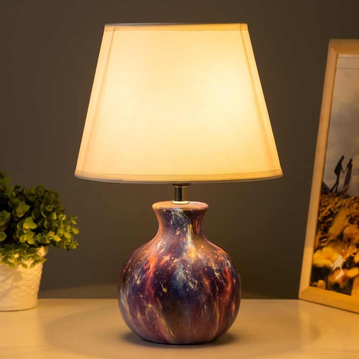 Настольная лампа Настольная лампа "Корин" Е27 40Вт фиолетовый 22,5х22,5х32,5 см RISALUX