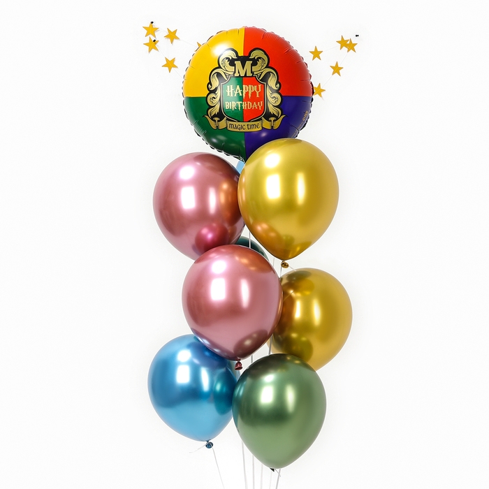 Набор воздушных шаров &laquo;Волшебство&raquo;: 9 шаров, 1 гирлянда, 6 колпаков