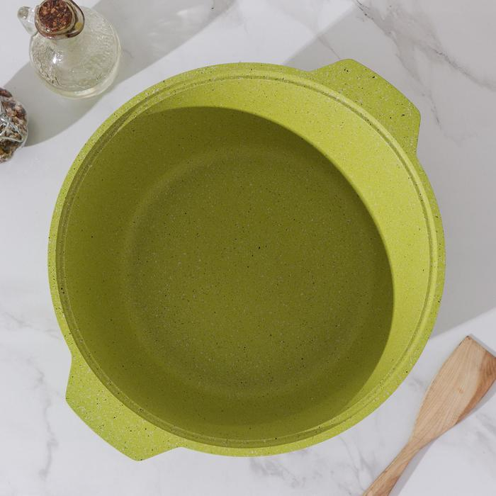 Жаровня Trendy style, 4 л, d=26 см, стеклянная крышка, антипригарное покрытие, цвет зелёный Жаровня Trendy style, 4 л, d=26 см, стеклянная крышка, антипригарное покрытие, цвет зелёный