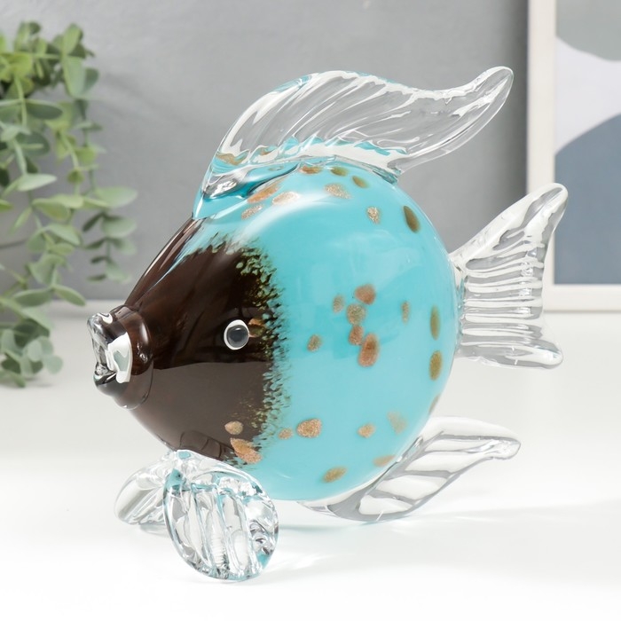 Сувенир стекло Сувенир стекло "Рыба" под муранское стекло МИКС 16х20 см