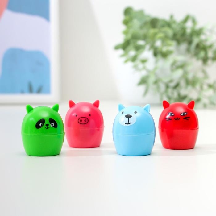 Бальзам для губ «Зверята», микс цветов и ароматов Бальзам для губ «Зверята», микс цветов и ароматов