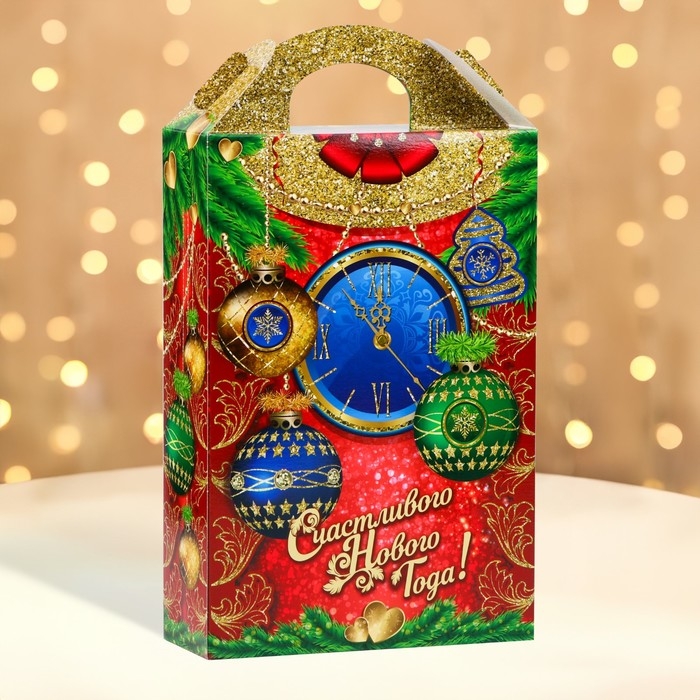 Новый год. Коробка подарочная новогодняя Ларец Часы 17,5 х 31 х 7 см. Новый год. Коробка подарочная новогодняя Ларец Часы 17,5 х 31 х 7 см.