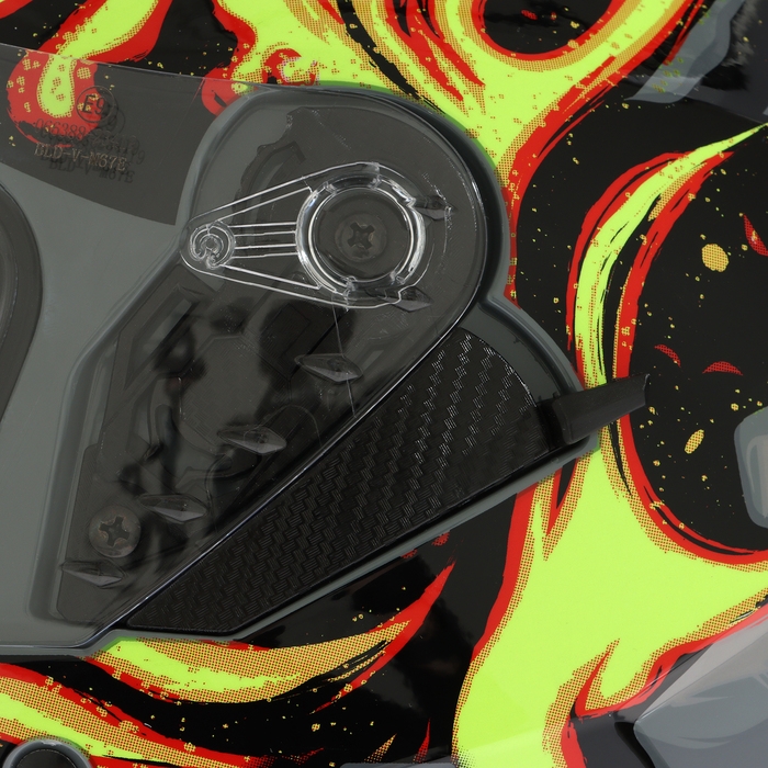 Шлем интеграл с двумя визорами, размер L (59-60), модель BLD-M67E, черно-желтый Шлем интеграл с двумя визорами, размер L (59-60), модель BLD-M67E, черно-желтый