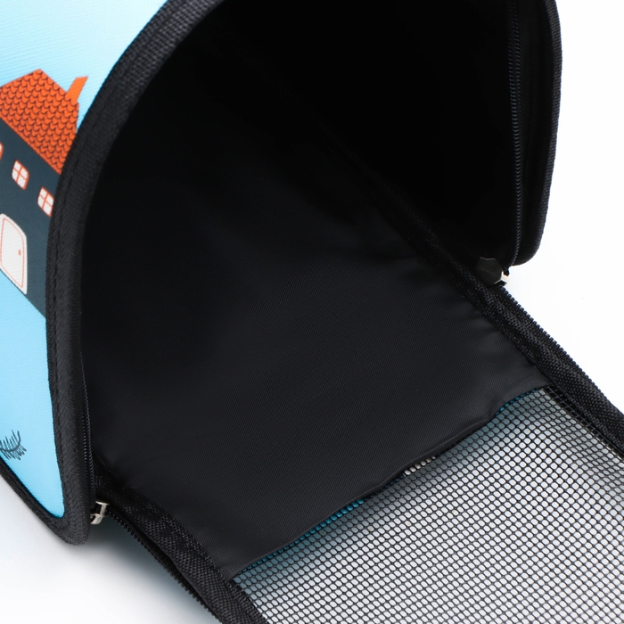 Сумка - переноска для животных  Сумка - переноска для животных "Путешественник", голубая, размер S, 37,5 х 17 х 22 см