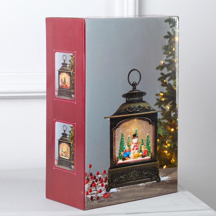 Светодиодная фигура «Дед Мороз с подарками» 18 × 26 × 8 см, пластик, батарейки ААх3 (не в комплекте), USB, свечение тёплое белое