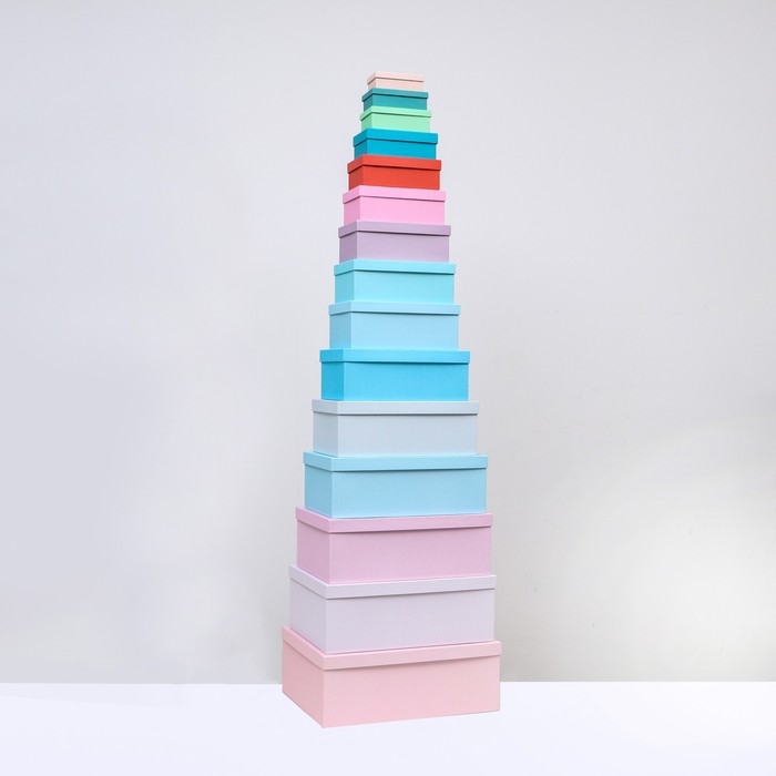 Набор коробок 15в1  Набор коробок 15в1 "Нежность" 47,5 х 36 х 17,5- 13 х 8 х 4,5 см