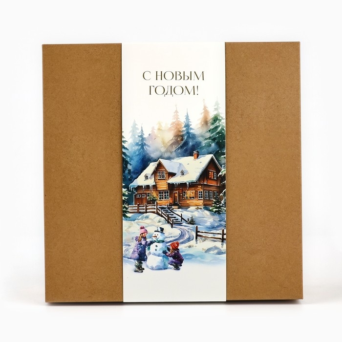 Коробка подарочная новогодняя складная «Зимняя сказка», тиснение, 20 х 20 х 8 см, Новый год Коробка подарочная новогодняя складная «Зимняя сказка», тиснение, 20 х 20 х 8 см, Новый год