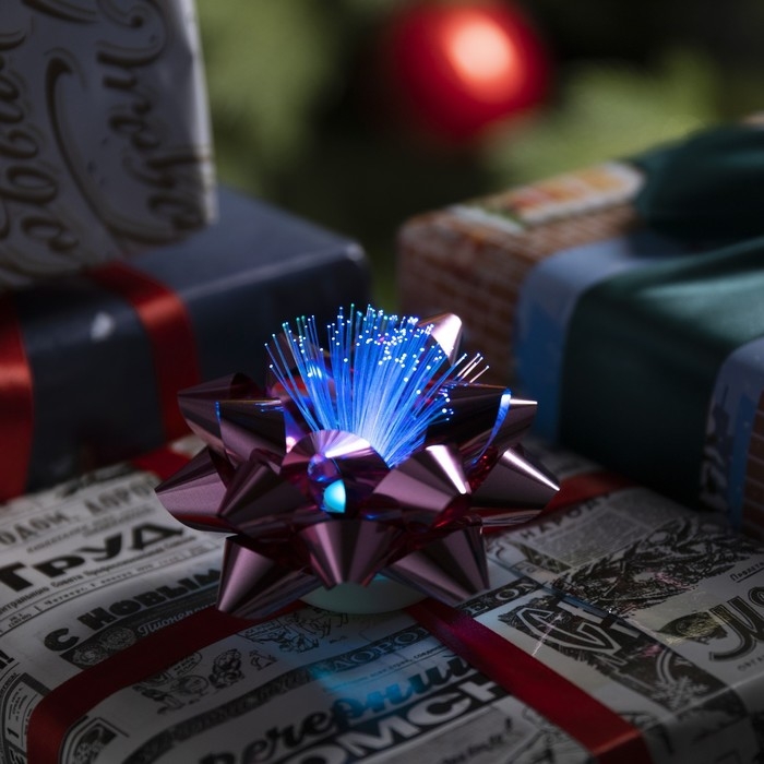 Светодиодная игрушка «Бант-звезда» 9 × 6 × 9 см, батарейки LR44х3 (в комплекте), свечение мульти, розовая Светодиодная игрушка «Бант-звезда» 9 × 6 × 9 см, батарейки LR44х3 (в комплекте), свечение мульти, розовая