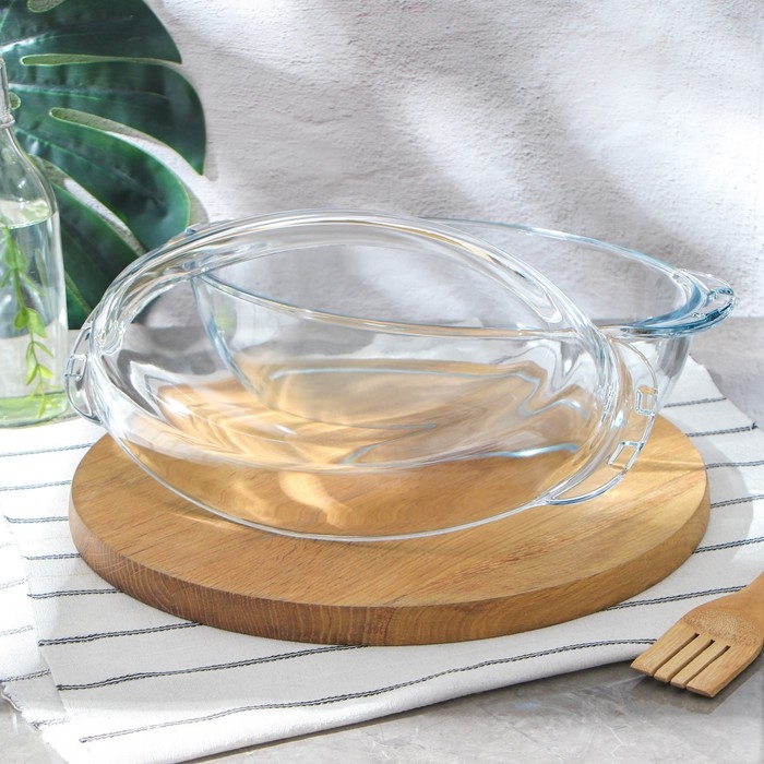 Утятница овальная из жаропрочного стекла, 2,6/1,3 л, с крышкой-формой для запекания Утятница овальная из жаропрочного стекла, 2,6/1,3 л, с крышкой-формой для запекания