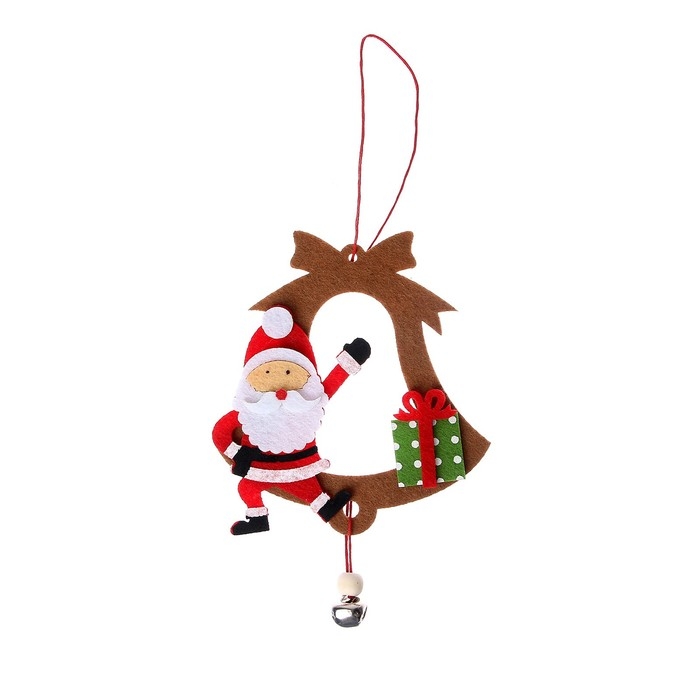 Набор для создания подвесной ёлочной игрушки из фетра «Дед Мороз и колокольчик» Набор для создания подвесной ёлочной игрушки из фетра «Дед Мороз и колокольчик»