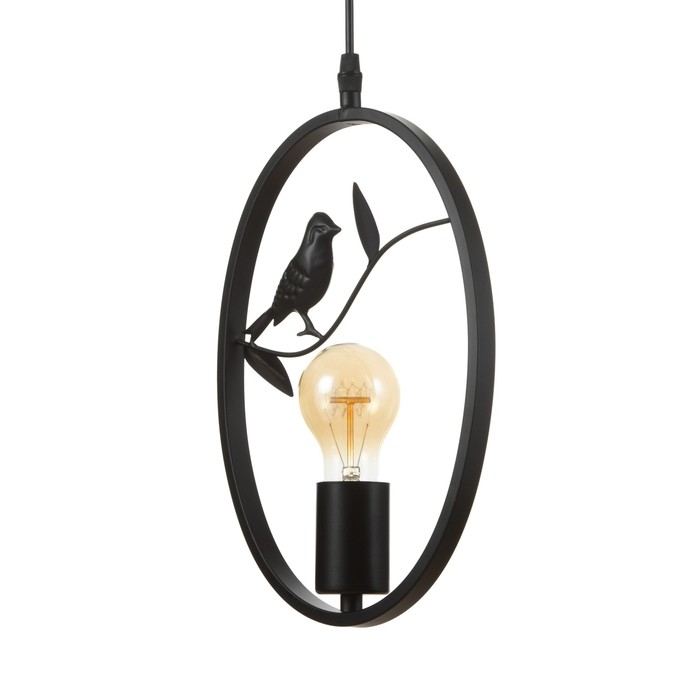 Светильник BayerLux Светильник BayerLux "Птичка на ветке" 1х40Вт E27 черный 21х10х120 см.