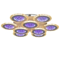 Люстра с ПДУ 2213/9 LED 245Вт диммер RGB белый 62х62х10 см BayerLux