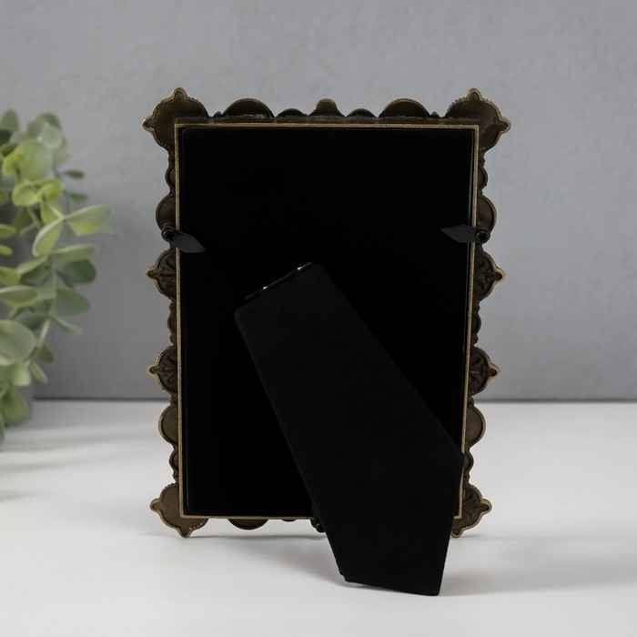 Фоторамка металл, стекло 13х18 см Фоторамка металл, стекло 13х18 см "Бирюза" эмаль, стразы 1х12,4х17 см