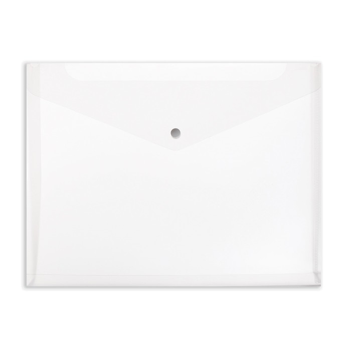 Папка конверт на кнопке А4, 180 мкм, Calligrata, полупрозрачная, с горизонтальным расширением, микс Папка конверт на кнопке А4, 180 мкм, Calligrata, полупрозрачная, с горизонтальным расширением, микс