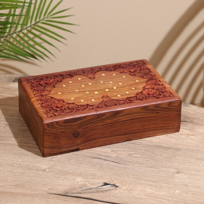 Шкатулка "Лепестки" дерево 30х20х9 см