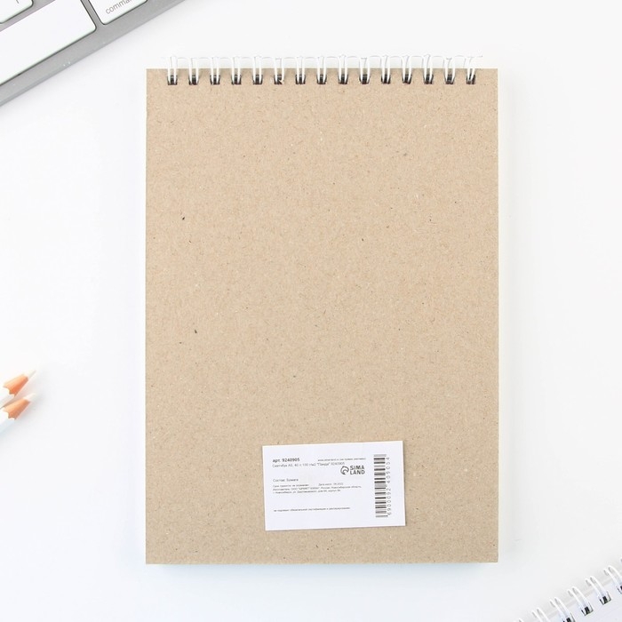 Скетчбук А5, 40 л 100 г/м&sup2; &laquo;Панда&raquo;