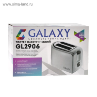 Тостер Galaxy GL 2906, 850 Вт, 5 режимов прожарки, 2 тоста, белый