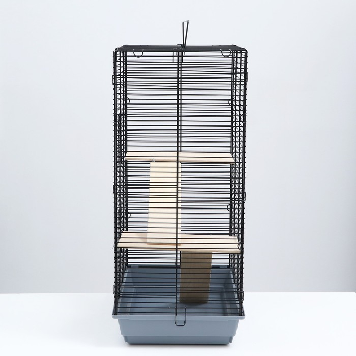 Клетка для шиншиллы (2 деревянные полки), 58 х 40 х 90 см микс цветов Клетка для шиншиллы (2 деревянные полки), 58 х 40 х 90 см микс цветов