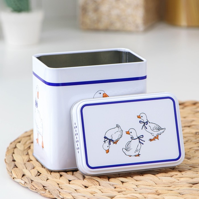 Банка для сыпучих продуктов «Гуси», 600 мл, d=6,7 см