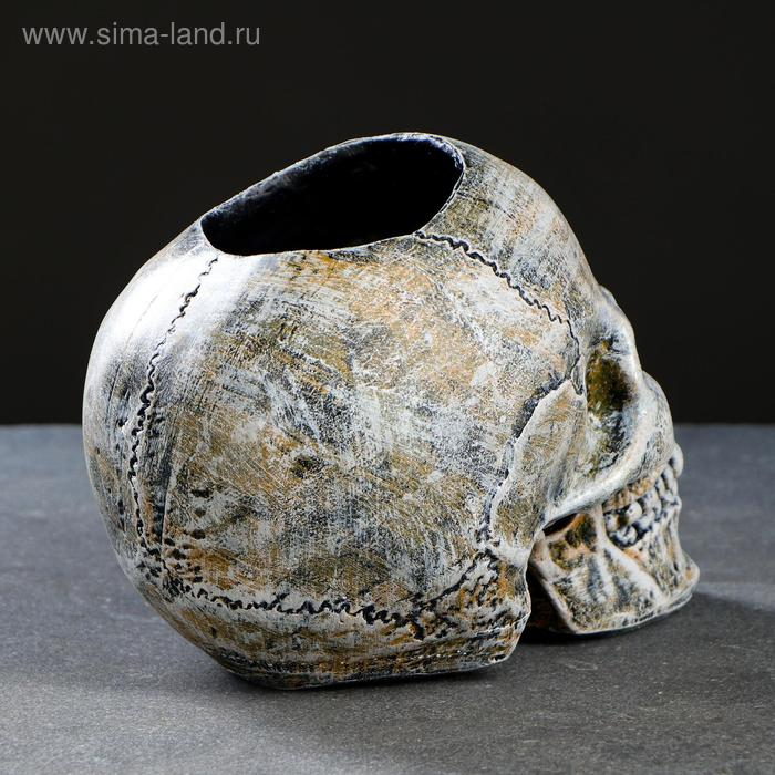 Подставка под ёрш  Подставка под ёрш "Череп" 16х15х22см (ершик н/сталь)