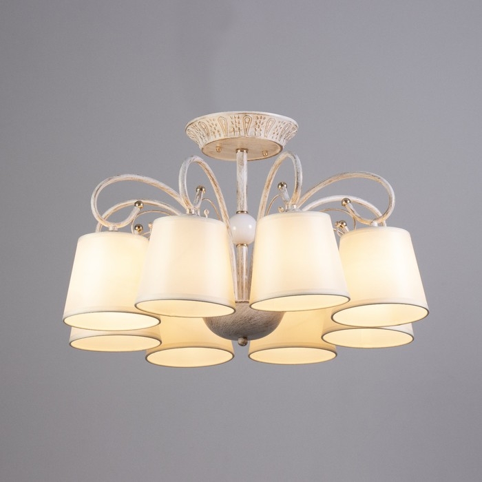 Люстра 2150/8 E14 40Вт белый с золотой патиной 79х79х35 см BayerLux