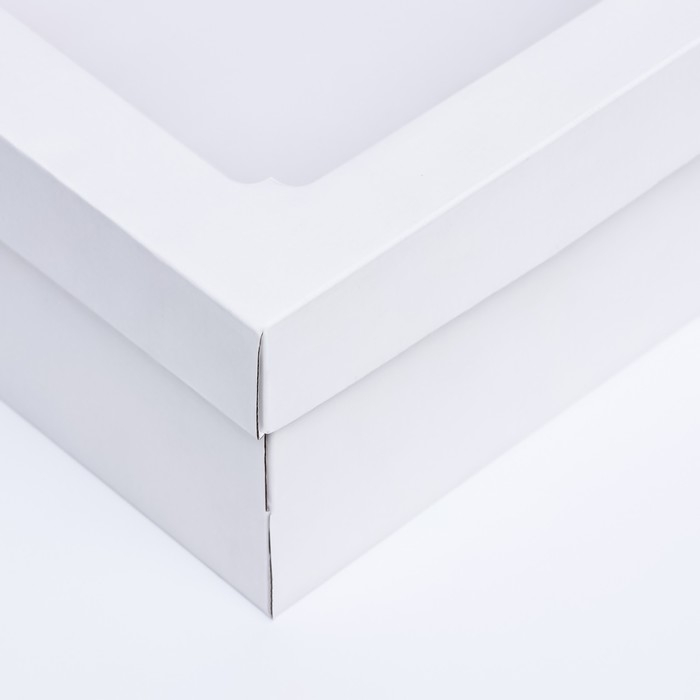 Коробка самосборная,с окном, белая, 30 х 30 х 12 см Коробка самосборная,с окном, белая, 30 х 30 х 12 см