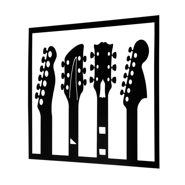 Панно металлическое "Гитары" 43х30см