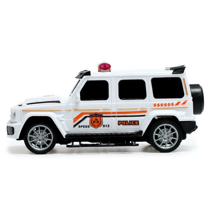 Джип радиоуправляемый «Полиция», работает от батареек, цвет белый Джип радиоуправляемый «Полиция», работает от батареек, цвет белый