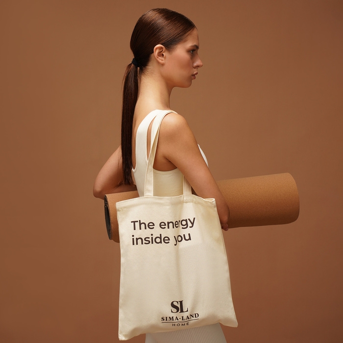 Сумка шопер для йоги Sima-Land Home, 34х0,5х39 см, без подклада Сумка шопер для йоги Sima-Land Home, 34х0,5х39 см, без подклада
