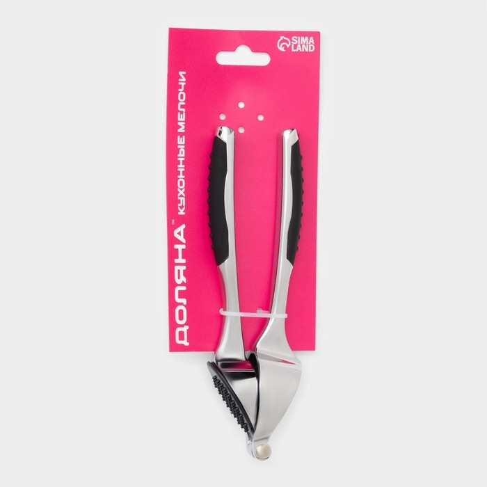 Пресс для чеснока Доляна Shapes, 17×4,7×3,2 см, рабочая часть 4×3 см, нержавеющая сталь Пресс для чеснока Доляна Shapes, 17×4,7×3,2 см, рабочая часть 4×3 см, нержавеющая сталь