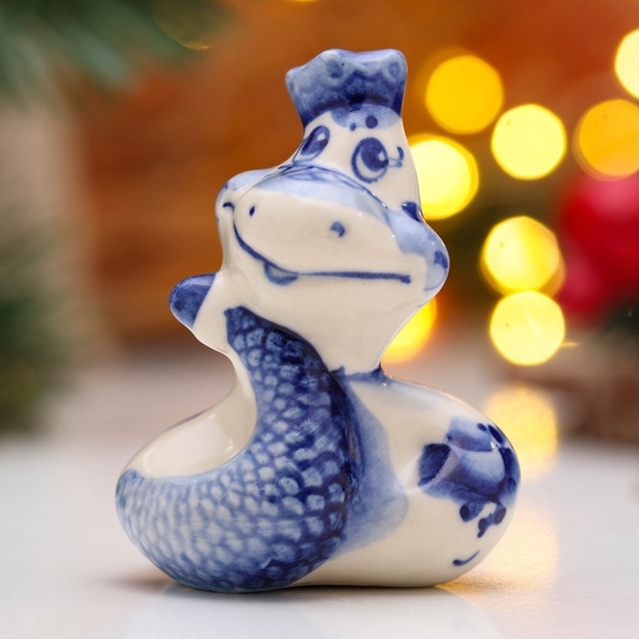 Сувенир Сувенир "Змея Скоропея" 7,5х6,5 см, гжель