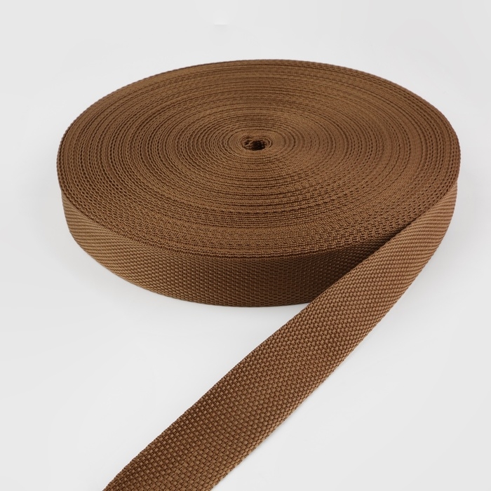 Стропа ременная, 30 мм, 50 ± 1 м, плотность 9,5 гр/м, цвет коричневый №29-1 Стропа ременная, 30 мм, 50 ± 1 м, плотность 9,5 гр/м, цвет коричневый №29-1