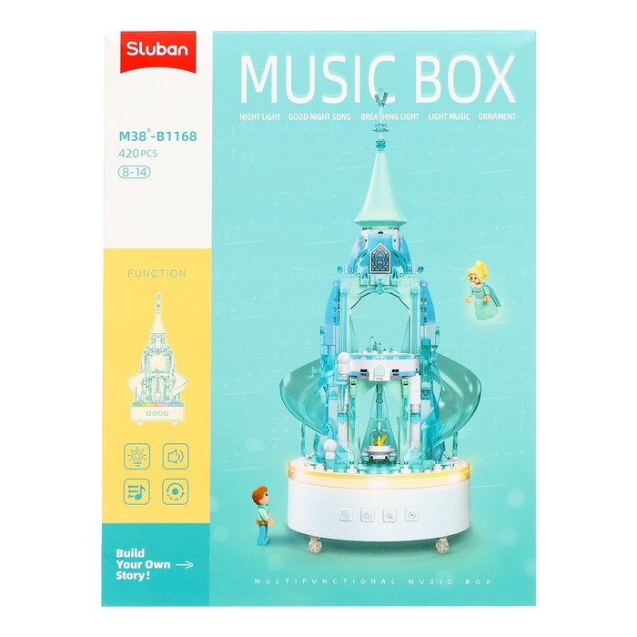 Конструктор &laquo;Розовая мечта. Музыкальная коробочка&raquo;, световые и звуковые эффекты, 420 деталей