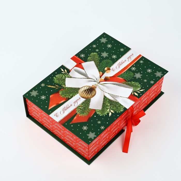 Коробка‒книга «С Новым годом», бант, 27 х 19.5 х 8 см, Новый год Коробка‒книга «С Новым годом», бант, 27 х 19.5 х 8 см, Новый год