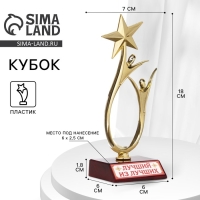 Кубок «Лучший из лучших», наградная фигура, золото, пластик, 18 х 7 см.