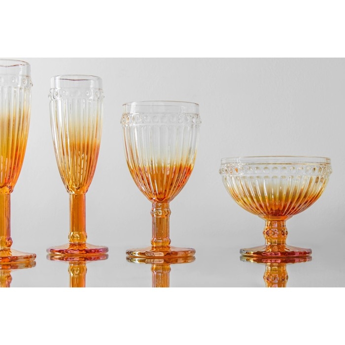 Креманка стеклянная Magistro «Босфор», 350 мл, 12×11 см, цвет градиент золото