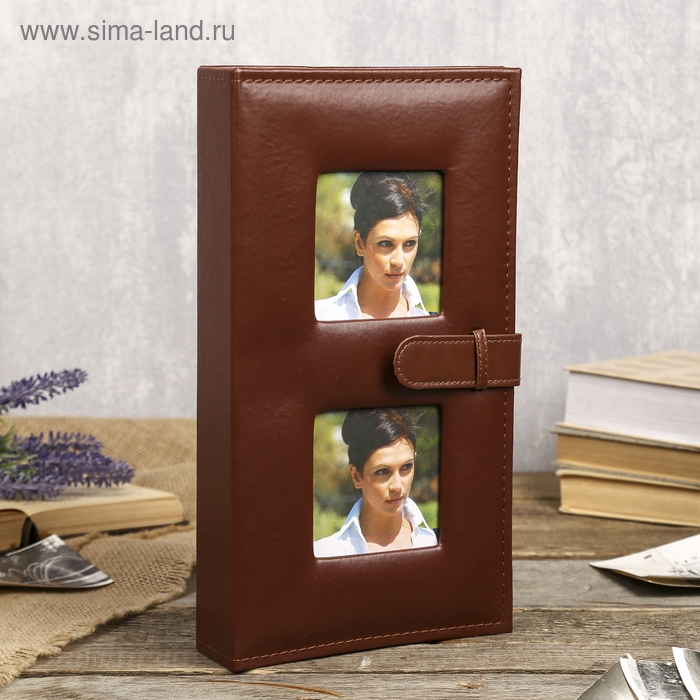 Фотоальбом на 300 фото 10х15 см Фотоальбом на 300 фото 10х15 см "Шоколад" кожзам 33х19х6 см