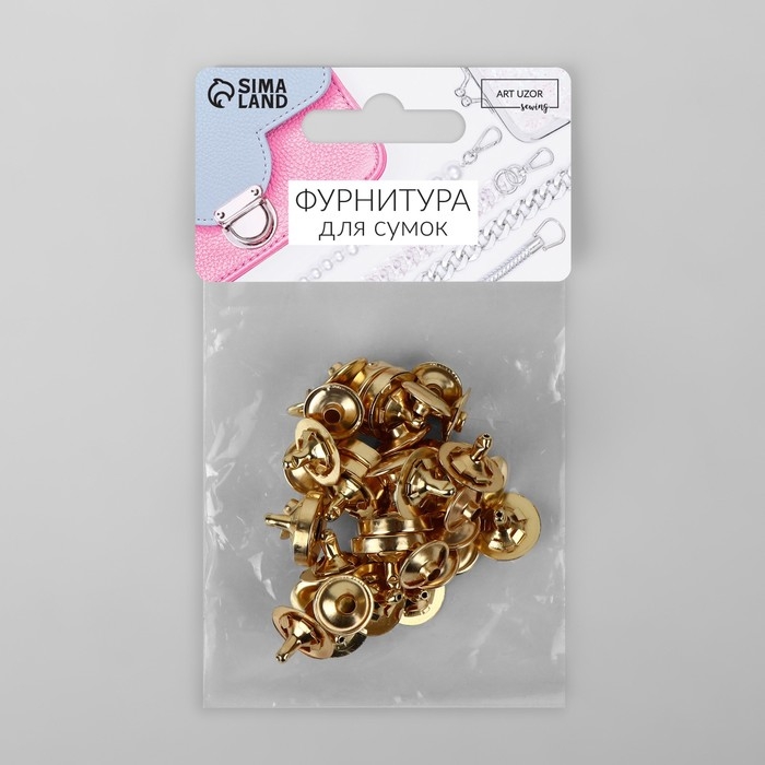 Кнопки магнитные, установочные, d = 14 мм, 10 шт, цвет золотой Кнопки магнитные, установочные, d = 14 мм, 10 шт, цвет золотой