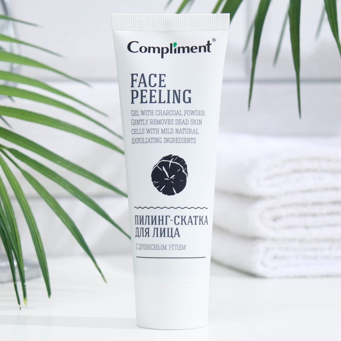 Пилинг-скатка для лица, Compliment, с древесным углем, 80 мл Пилинг-скатка для лица, Compliment, с древесным углем, 80 мл