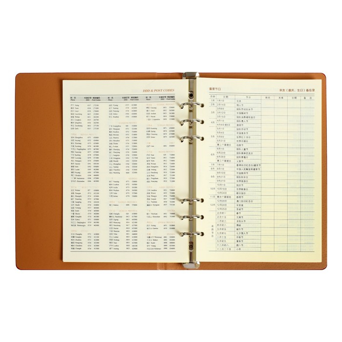 Органайзер на кольцах  Органайзер на кольцах "Престиж" А5, 92 листа в линейку, обложка кожзам, МИКС