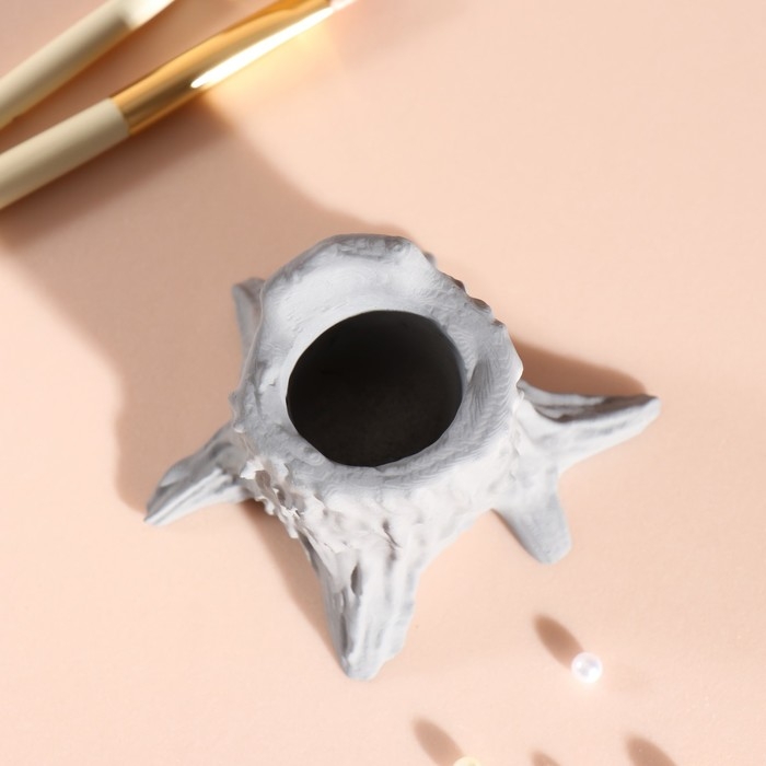 Предмет интерьера "Пенек" высота 6 см серый