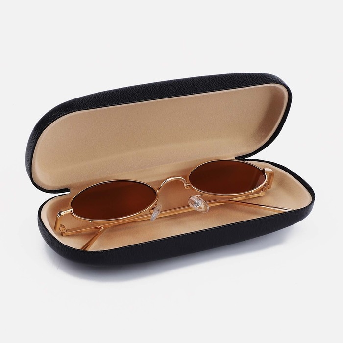 Футляр для очков на хлопушке, длина 16 см, цвет чёрный Футляр для очков на хлопушке, длина 16 см, цвет чёрный