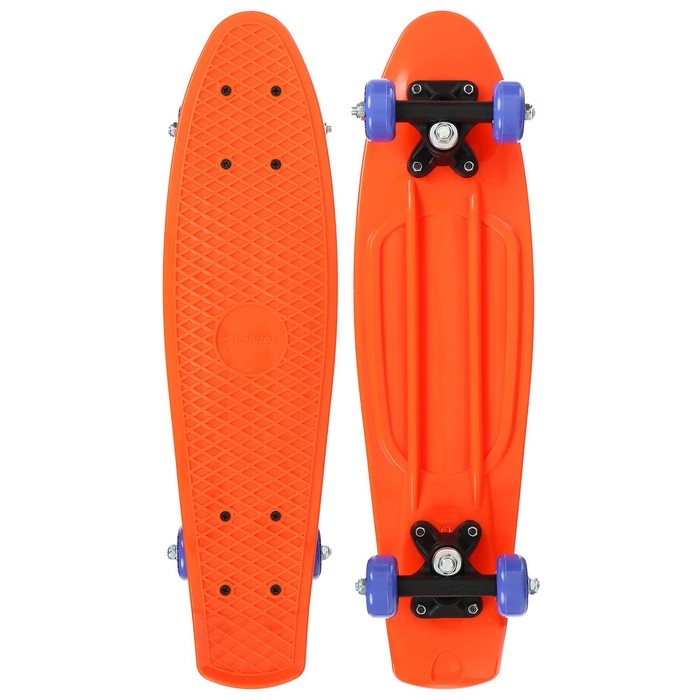 Пенниборд ONLYTOP, 56х15 см, колёса PVC 50 мм, пластиковая рама, цвет оранжевый Пенниборд ONLYTOP, 56х15 см, колёса PVC 50 мм, пластиковая рама, цвет оранжевый