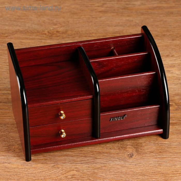 Органайзер 5 секций, 2 выдв ящика, 24*14*13см Органайзер 5 секций, 2 выдв ящика, 24*14*13см