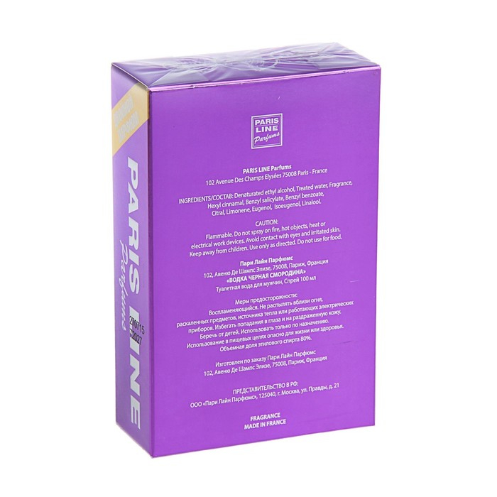 Туалетная вода мужская Vodka Blackcurrant Intense PerfumeD, 100 мл Туалетная вода мужская Vodka Blackcurrant Intense PerfumeD, 100 мл
