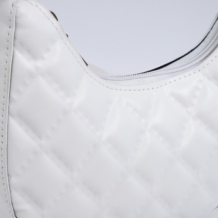 Сумка-багет на молнии, цвет белый Сумка-багет на молнии, цвет белый